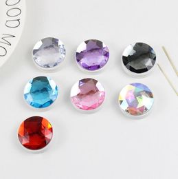 Mixed Color Crystal diamond cell phone holder expandable grip stand finger ring holder Flexible for samrtphone