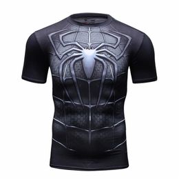 Men Tight short sleeve T-Shirt Summer High Quality 3D Printed T-shirts Men Short Sleeve Compression Fitness Clothing 220520