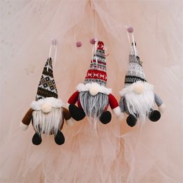 Gnomes Beard Tree Pendant Doll Christmas Party Knitted Creative Plush Toys Christmas Garden Ornaments Santa Xmas Supplies 5 5gl3 Q2