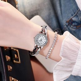 Wristwatches Luxury Women Watches Diamond Elegant Dress Quartz Ladies Small Dial Clock Rhinestone Wristwatch 2022