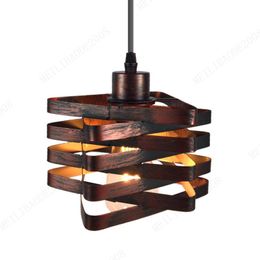 American Creative Industrial Style Pendant Lamps Bedside Bedroom Living Room Retro Balcony Stair Iron Cage Vintage Loft Chandelier Hanging Lights Art Decorative