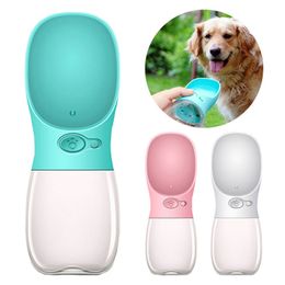 550ML Pet Water Bottle Dog Travel Drinking Bowl Sports Drinker Outdoor Cup For Cat Dispenser Y200917