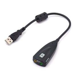 External USB Sound Card 7.1 Channel 3D Audio Adapter 3.5mm Headset Replacement for PC Desktop Notebook