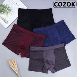 Men's Boxer Sexy Underwear Soft Long Boxer shorts Cotton Underpants 3D Pouch Ventilation Men Underwear Pants Short Male Panties G220419