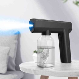 320ml Hand-held Atomizer Spray Gun Nano Mist Sprayer Santitizer Machine Cordless Electric ULV Fogger For Office Garden 220507