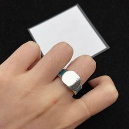 Fashion Designer Ring For Women Men Love Rings Titanium Steel Classic Blue Enamel Jewelry For Lovers Engagement Rings Luxury Gift Letter