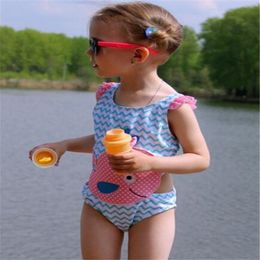 New Style Girls Swimwear Summer Baby One-Piece Swimsuit Fashion Kids Girl Bikinis Swi Prevent Bask In Quick-drying Children Clothes