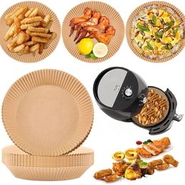 2550100PCS Air Fryer Disposable Paper Liner Airfryer Accessories NonStick Mat Round Baking 220813