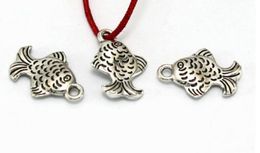 Tibetan silver alloy fish For Jewelry Making DIY Jewelry Accessories Antique Silve Color Pendant Charms fh4s