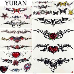 NXY Temporary Tattoo Girls Bracelet Chains Rose Stickers Butterfly Body Arm Totem Wrist Sexy Black Fake Tatoos 0330