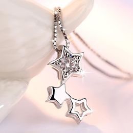 Pendant Necklaces Utimtree Trendy Star CZ Zircon Stone Chokers For Women Wedding Jewelry Crystal Necklace LadiesPendant