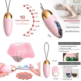 Nxy Eggs Wireless 10 Speed Vibrating Bullet Remote Control Vibrator Love Egg Adult Sex Toys Products Shop for Women Men 220421