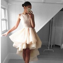 Casual Dresses Women's O-Neck Fashion Dress 2022 Beige Lace Sexy Sleeveless Waist Tutu