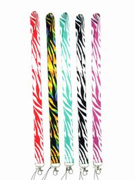 Factory Price 100pcs Zebra Pattern Cartoon Anime Lanyard Key Chain Neck Strap Key Camera ID Phone String Pendant Badge Party Gift Accessories Wholesale 2023