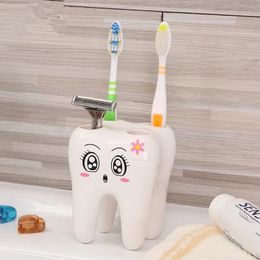 Plastic Toothbrush Holder 4 Hole Cartoon Toothbrush Stand Tooth Brush Shelf Bracket Container Bathroom Product YF0058