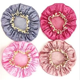 Women Shower caps shower cap hair satin bonnet douche muts bonnet satin cheveux nuit bonnet douche adulte hat adult 3pieces/lot 200923