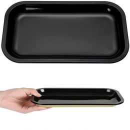 Tobacco Rolling Tray with Magnetic Lid Cover for Smoking Metallic Dry Herb Cigarette Operation Serving Roll Trays Storage Plate Useful Smoke Tool C0617G11