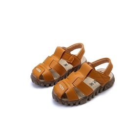 Summer Children Korean Boy Sandals Children Baby Beach Shoe Hook & Loop Hollow Non-slip Shoes For Baby Girl Boy Toddler Shoe 220623