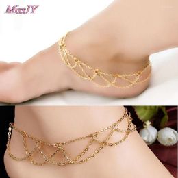 Anklets 1 Pc Charm Gold-color For Women Ankle Bracelet Chain Foot Jewellery Boho Tassel Arrival Marc22