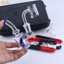 Mini Beaker Water Pipe Hookah 5 in 1 Glass Smoking Pipes Set Shisha Tobacco Bongs Oil Rig Thick Glass Smoke Philtre Kit