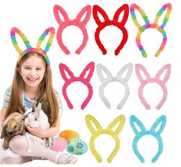 Bunny Kulakları Kafa Saç Aksesuarları Peluş Tavşan Kulakları Hairbands Paskalya Kafası Hoop Cosplay Parti Kostüm Kızlar Kadınlar Için