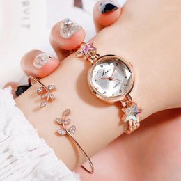 Wristwatches Niche Fashion Bracelet Watch Creative Diamond Temperament Simple Small Dial Star Water British WatchWristwatches Hect22