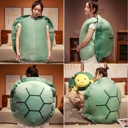 NEW 100CM Funny Big Turtle Shell Plush Toy Adult Can Wear Sleeping Bag Stuffed Soft Pillow Cushion Creative Gifts For Friend