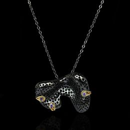 Other Elegant Women's 925 Silver Necklace Irregular Hollow Pendant Simple Micro-inlaid Wild Sweater Chain NecklaceOther
