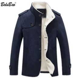 BOLUBAO Brand Men Casual Wool Blends Coats Men Winter Trendy Wild Fashion Wool Coat Outdoor Warm Thick Wool Coats Male LJ201106