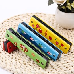 16 Holes Cute Harmonica Musical instrument Montessori Educational Toys Wholesale Cartoon Pattern Kids Wind Children Gift Kids