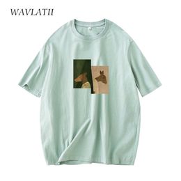 WALATII Classic Women T shirts Ladies Pink Cotton Tees Female Short Sleeve Tops for Summer WT2140 220511