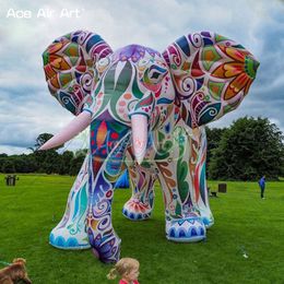 Outdoor Event Decorative Inflatable Coloured Elephant Blown Up Animal For Carnival Parade Made By Ace Air Art