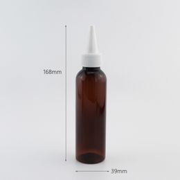 120ml x 40pcs Empty E liquid Plastic Black Container With Pointed Mouth Cap Lotion PET Bottles With Screw Cap