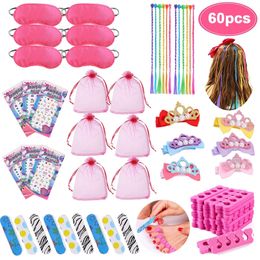 Spa Wedding Party Supplies Girls Birthday Party Gifts Guests Bachelor Spa Favors Crown Hairpin Stickers Christmas Pinata Filler 220527