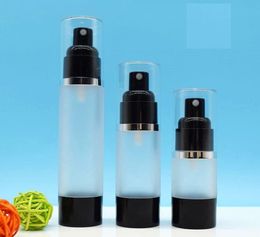 100pcs 15ml 30ml 50ml black frosting airless pump bottle Vacuum spray Bottle cream pump container