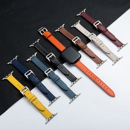 Factory Outlet For Apple Watch Bands Small Waist Leather Strap iwatch Series 6 5 4 3 2 Black White Orange Yellow Blue 38 40 41 42 44 45mm