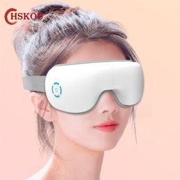 HSKOU Massager 4D Smart Airbag Vibration Eye Health Device Heating Bluetooth Music Relieve Fatigue And Dark Circles 220630