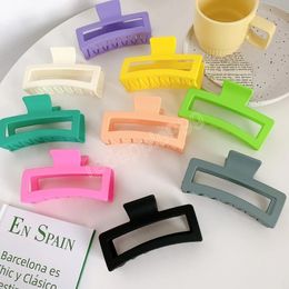 Korean version 2022 spring large size square hair clip simple geometric clamps back head hair claw women hair accessories wholesale