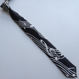 Bow Ties 5cm Fashion Men Skinny Unique Pattern Printed Necktie Musical Notes G-clef Centred Personality Gravatas Fier22