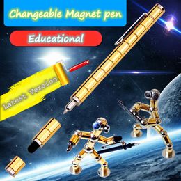 Gel Pens Magnetic Polar Pen Metal Magnet Modular Think Ink Toy Stress Fidgets Antistress Focus Hands Touch ErasableGel