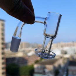 Quartz Banger Flat Top Terp Slurper Hookahs Accessories OD Approx 20mm 45 90 Degrees 10mm 14mm 18mm Male Vacuum Slurpers Nails For Glass Bong Water Pipe Dab Rigs