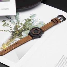 Brand Wooden Magnetic Ball Wrist Watch Men Luxury Quartz Watches Man Wood Stainless Steel Mens Wristwatch Male Clock 2022