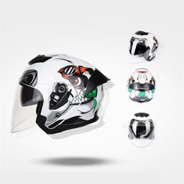 Jiekai Motorcycle Helmet Half Cover Men's and Women's RacingHalf Helmet