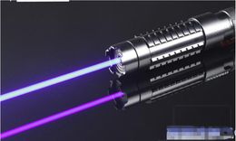 HOT NEW Super Powerful Military 500000m 450nm Blue Laser Pointer Light Flashlight Wicked LAZER Torch Hunting Camping Signal Lamp