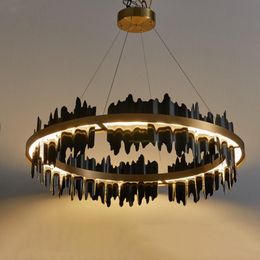 Pendant Lamps Modern Stainless Steel Chandelier Luxury Copper Hanging Lamp Home Decoration Stepless Dimming Suspension Light FixturesPendant