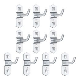 10PCS 25MM Tool Hanging Hook Metal Display Rack Kitchen and Household Goods Shelf Hooks Hole Plate Accessories DRELD 220510
