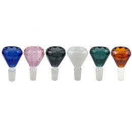 Diamond Shape Smoking Glass Bowls 14mm Slide Thick Bowl Joints For Bongs Hookah Water Pipe Accessories