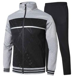 Men's Tracksuits Men Autumn Casual Cotton Sportswear Jacket Sets Tracksuit For Teens Spring Fashion 2 Piece Sweatshirt Sweatpants MenMen's