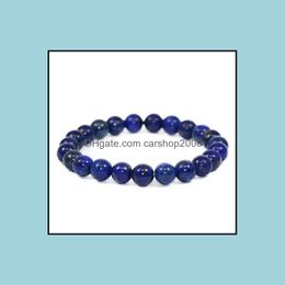 Beaded Strands Bracelets Jewellery Jln Power Beads Bracelet Semi Precious Gems Amazonite Hematite Lapis Stone Elastic Rope Stretch Gift For M