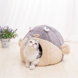 Soft Pet bed for cat cave products pets perch camas para gatos sleep Cosy house cats tent accessories niche chat katzenbett 220323